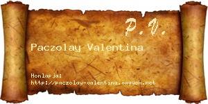 Paczolay Valentina névjegykártya